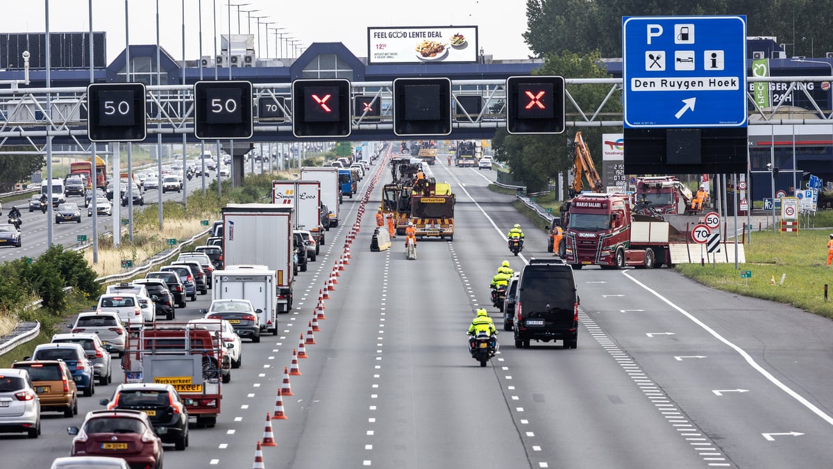 De A4 is klaargemaakt voor de NAVO-top, en de rest van het verkeer