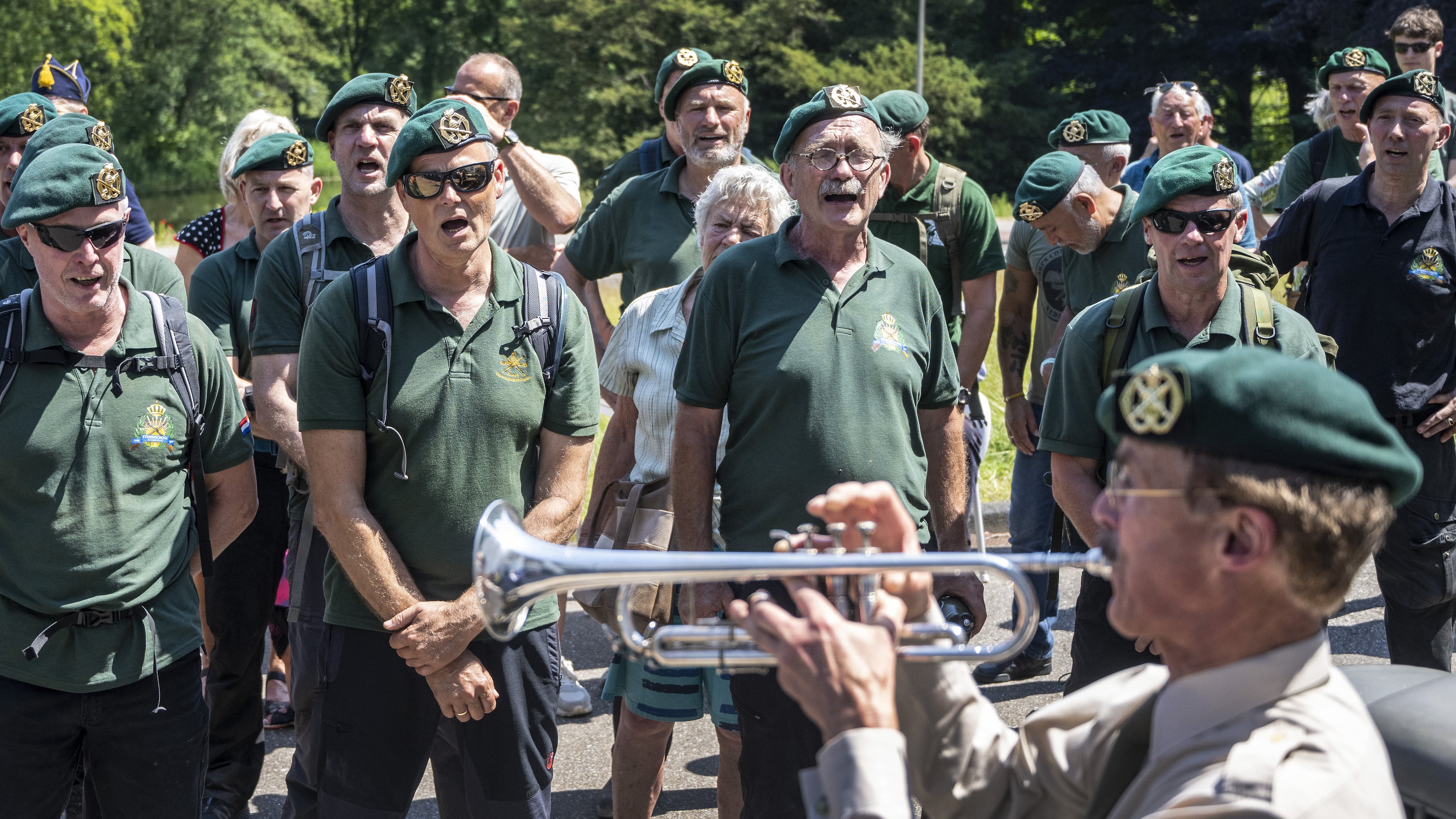 Veterans march through dunes during 10th Stormschool Bloemendaal Memorial