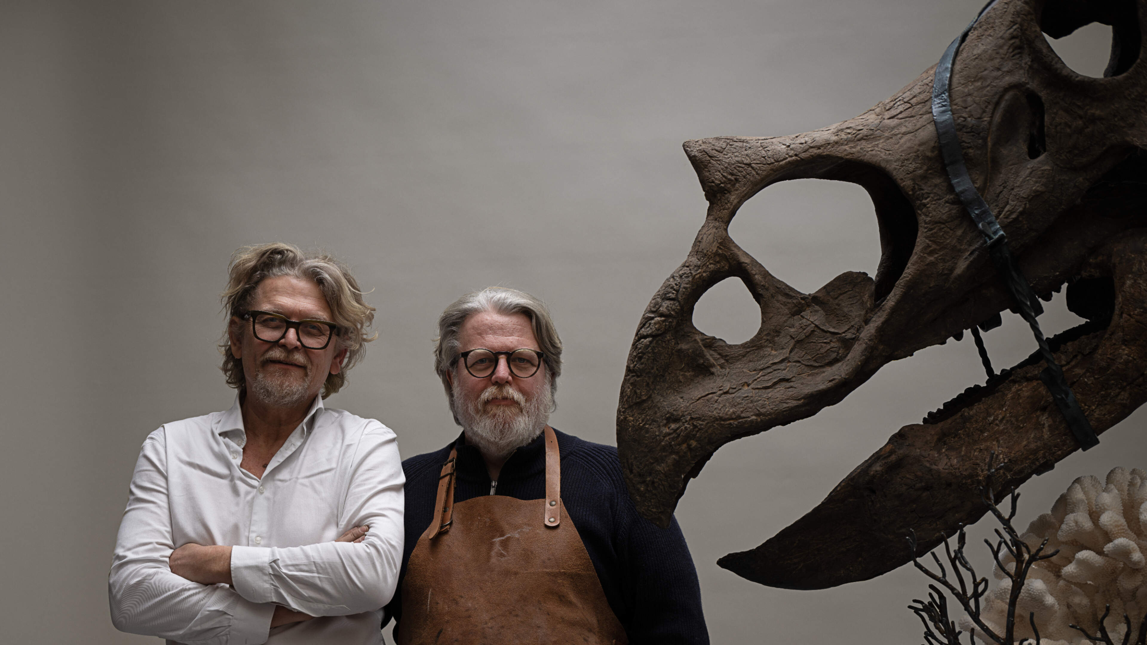 For their new exhibition 'Relics', Darwin, Sinke & Van Tongeren turned dinosaur fossils into artworks: 'I've learned I'm not a welder'