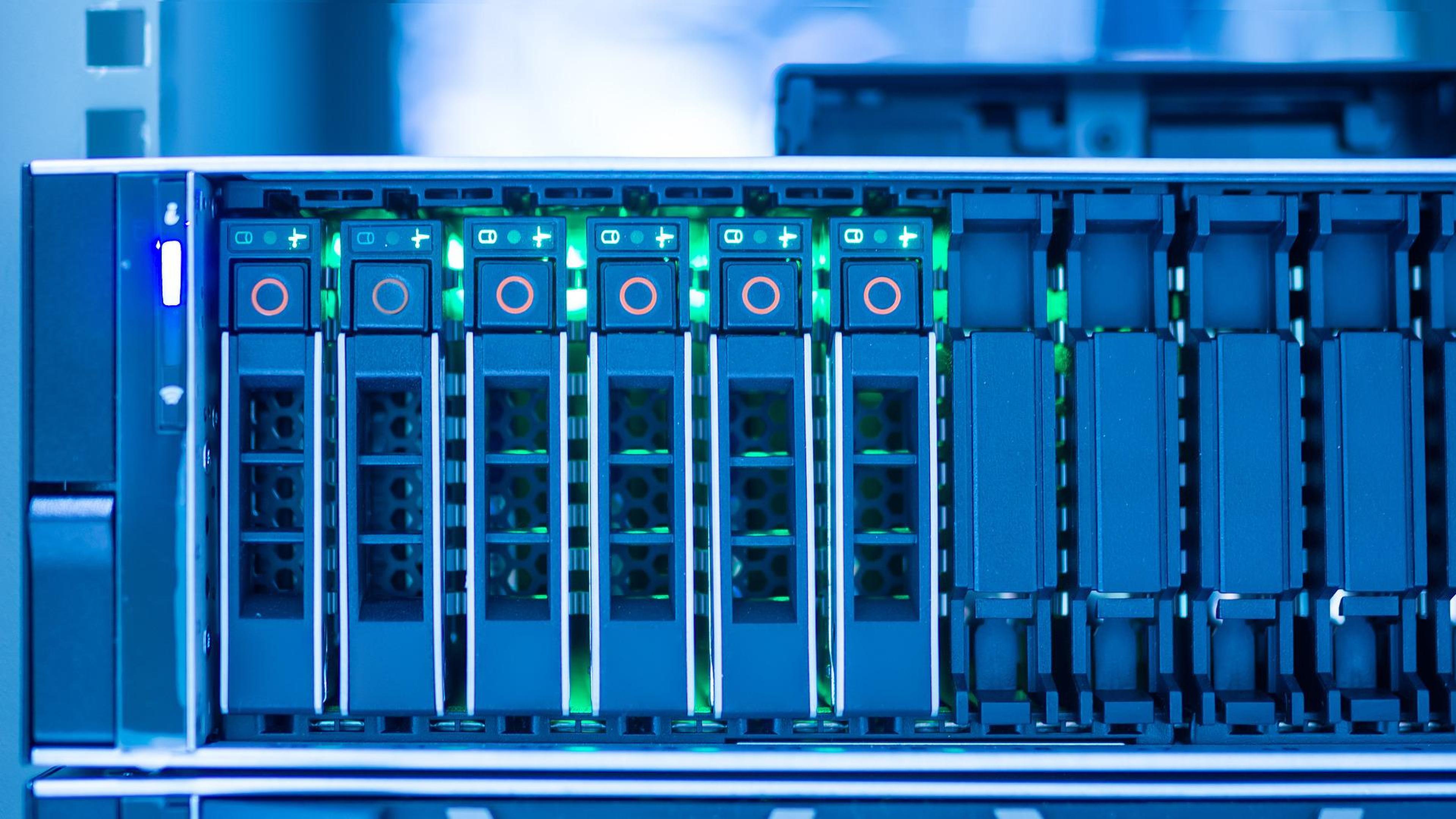 Servers in een datacenter.
