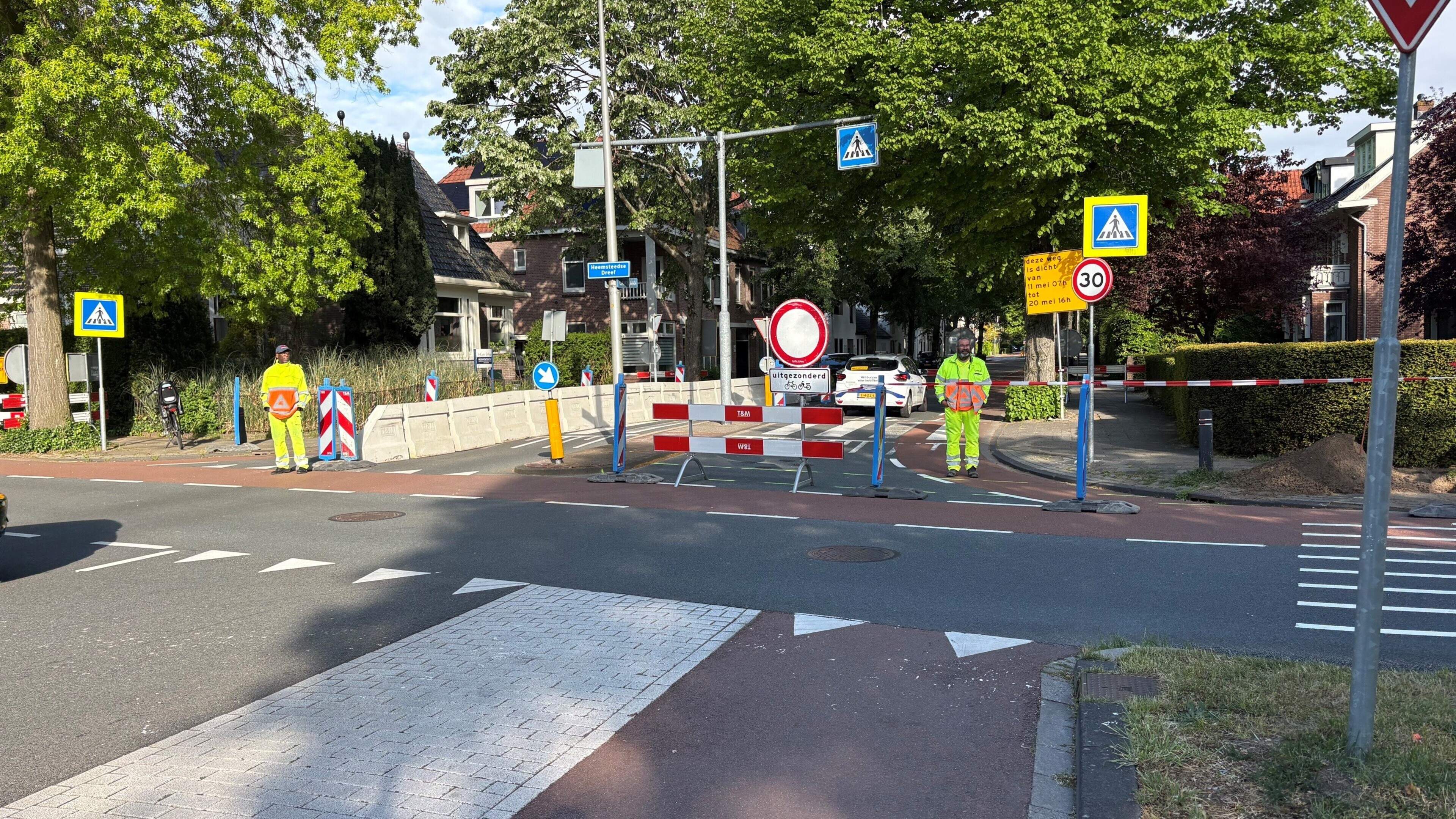 Roadworks on Camplaan Heemstede due to gas pipe