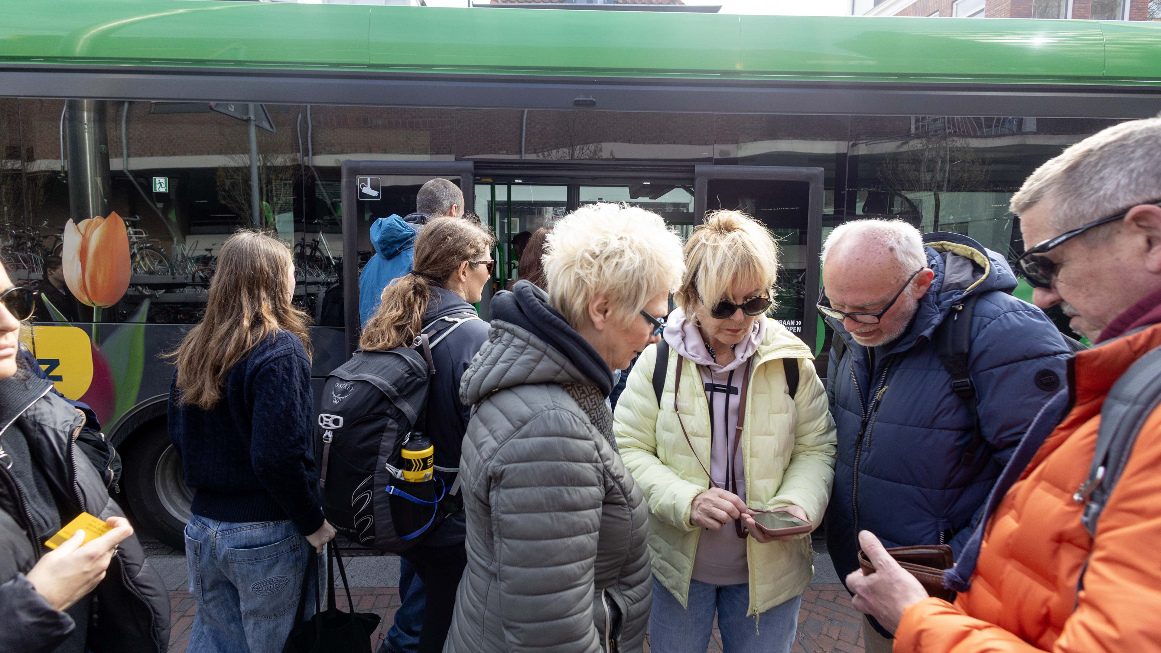 Bus ride from Haarlem to Keukenhof gives tourists a preview of the bulbs: 'In America, there is still snow'