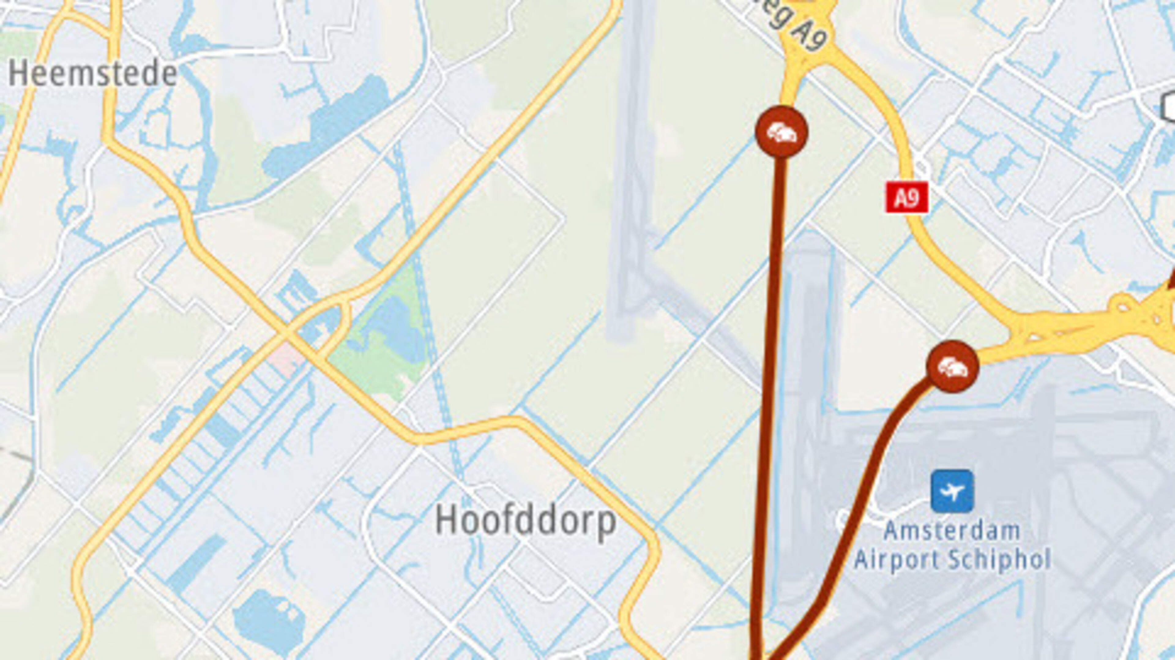 Multi-vehicle crash on A4 near Hoofddorp-Zuid