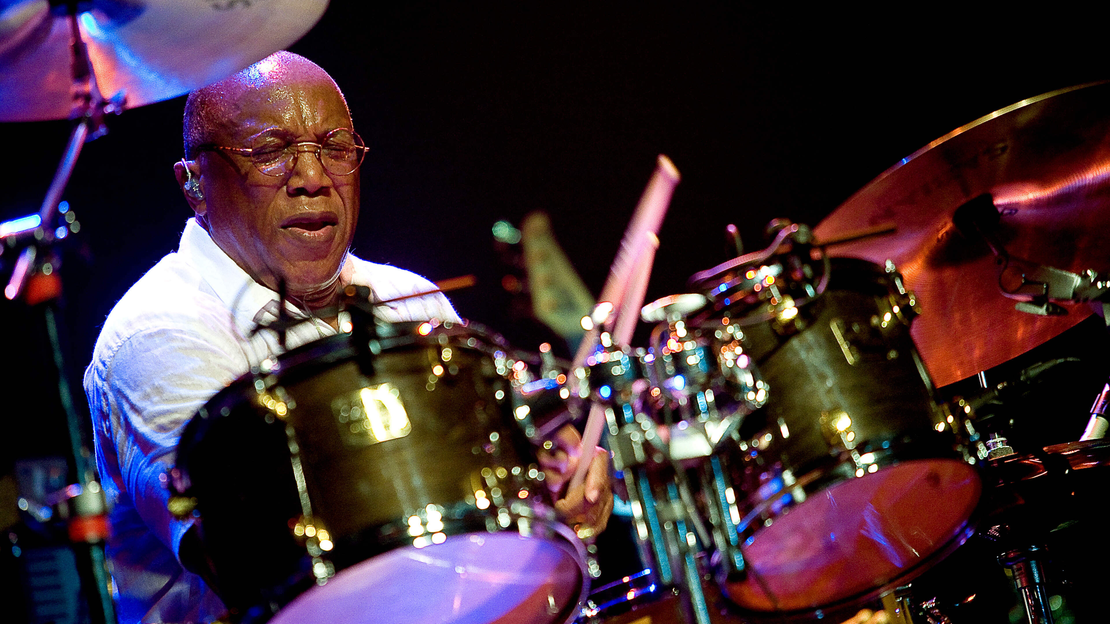 Veteran Billy Cobham at the Phil Friday: Still the world's best fusion drummer after half a century